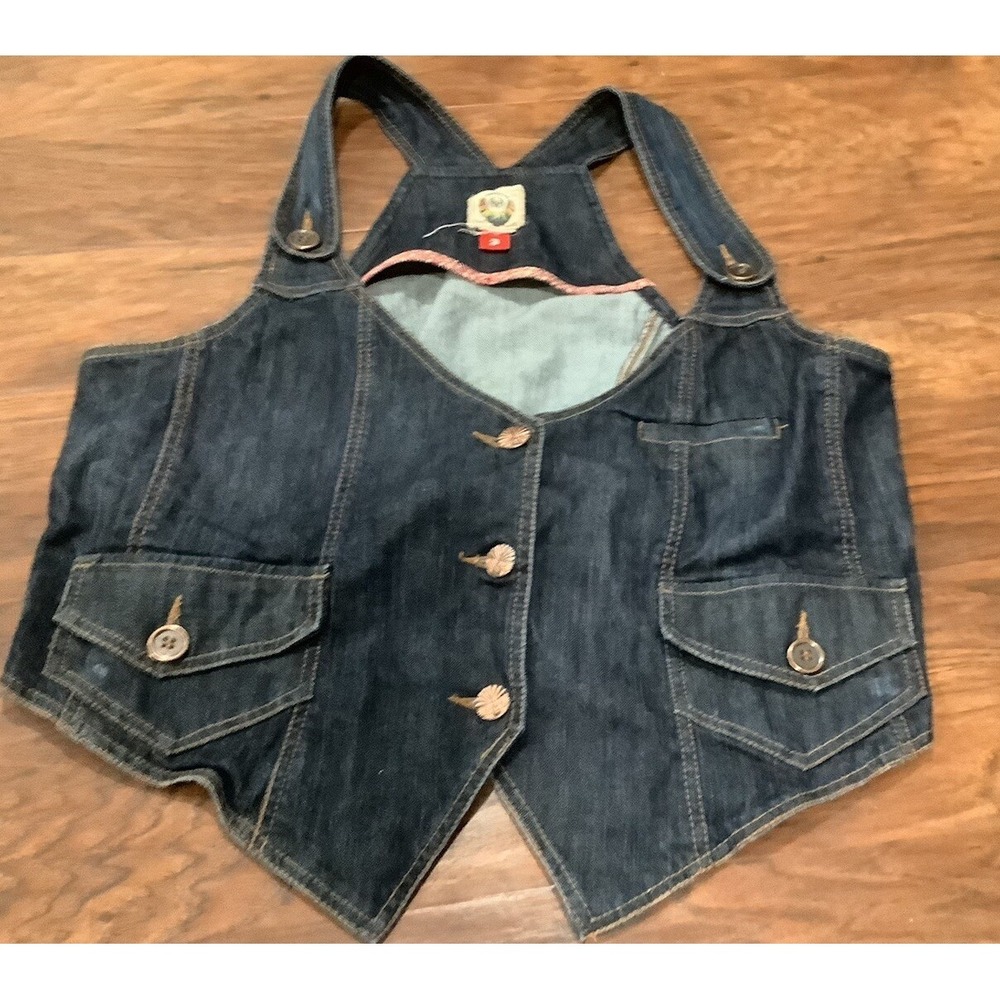 Vntg Freestyle Revolution Denim Vest Size 3